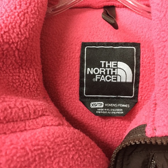 The North Face Denali Classic Fleece Pink Brown Jacket Sz XS - Picture 4 of 4